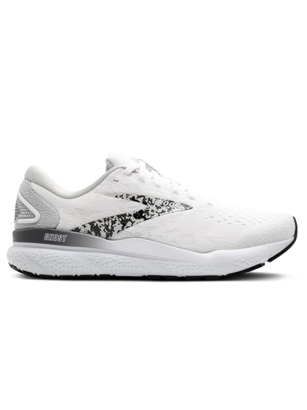 Brooks Women’s Ghost 16 Neutral Running Shoe - White/Oyster/Lava - Size 12